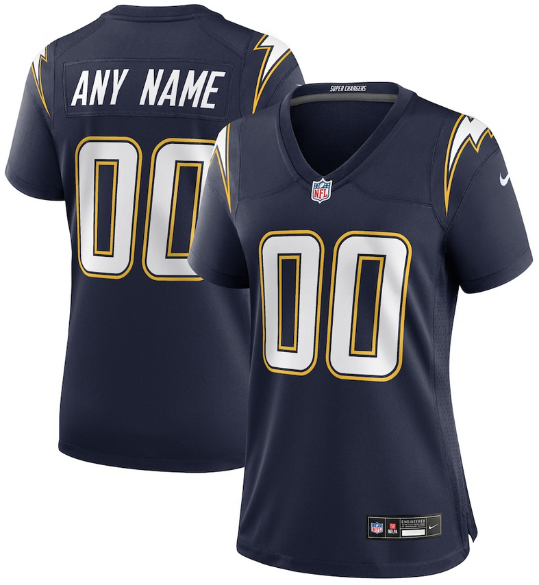 Custom women Los Angeles Chargers blue 2026 Game NFL Nike Jersey->customized nfl jersey->Custom Jersey